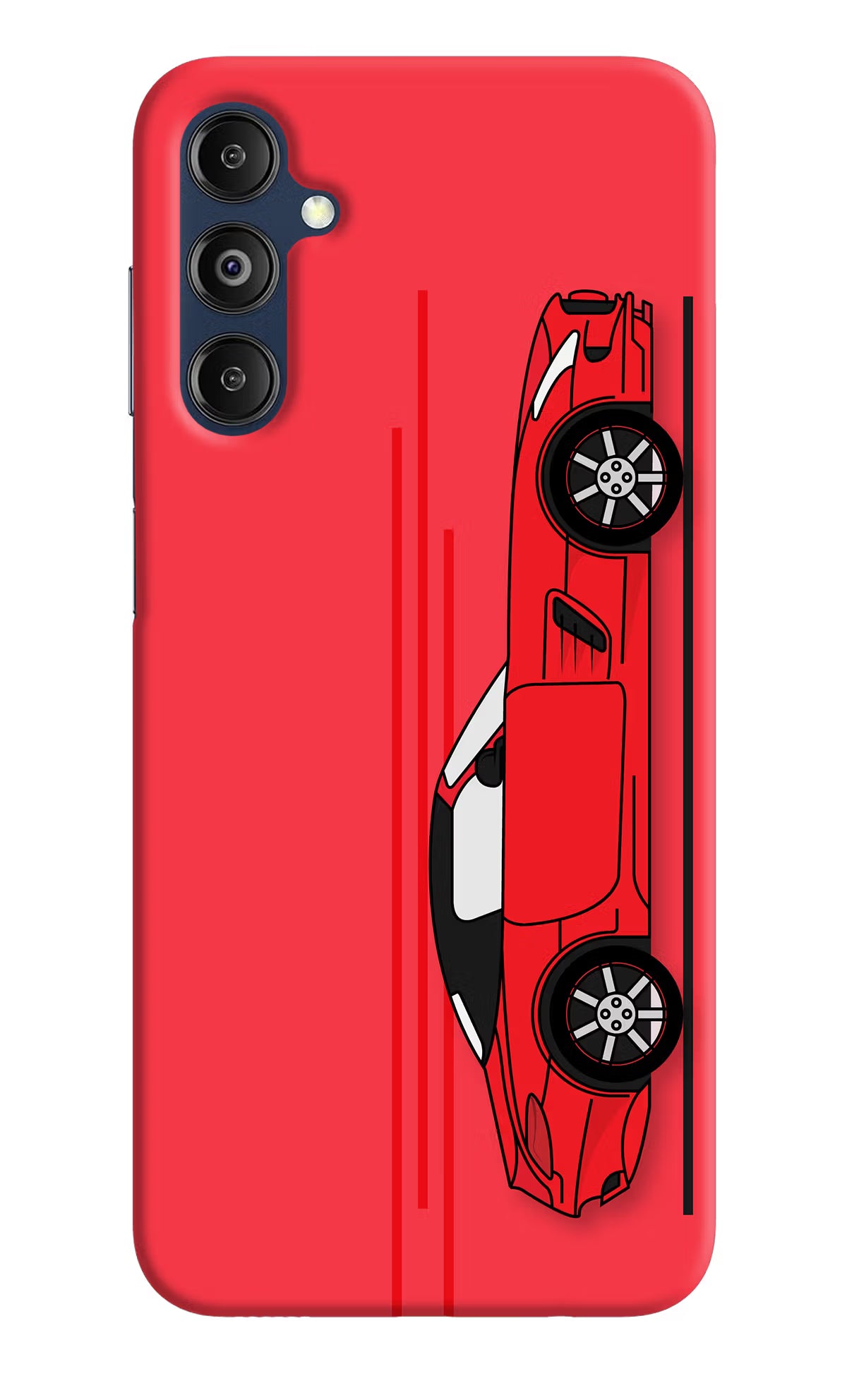 Red Velocity Samsung M14 Hard Case Back Cover by Casekaro