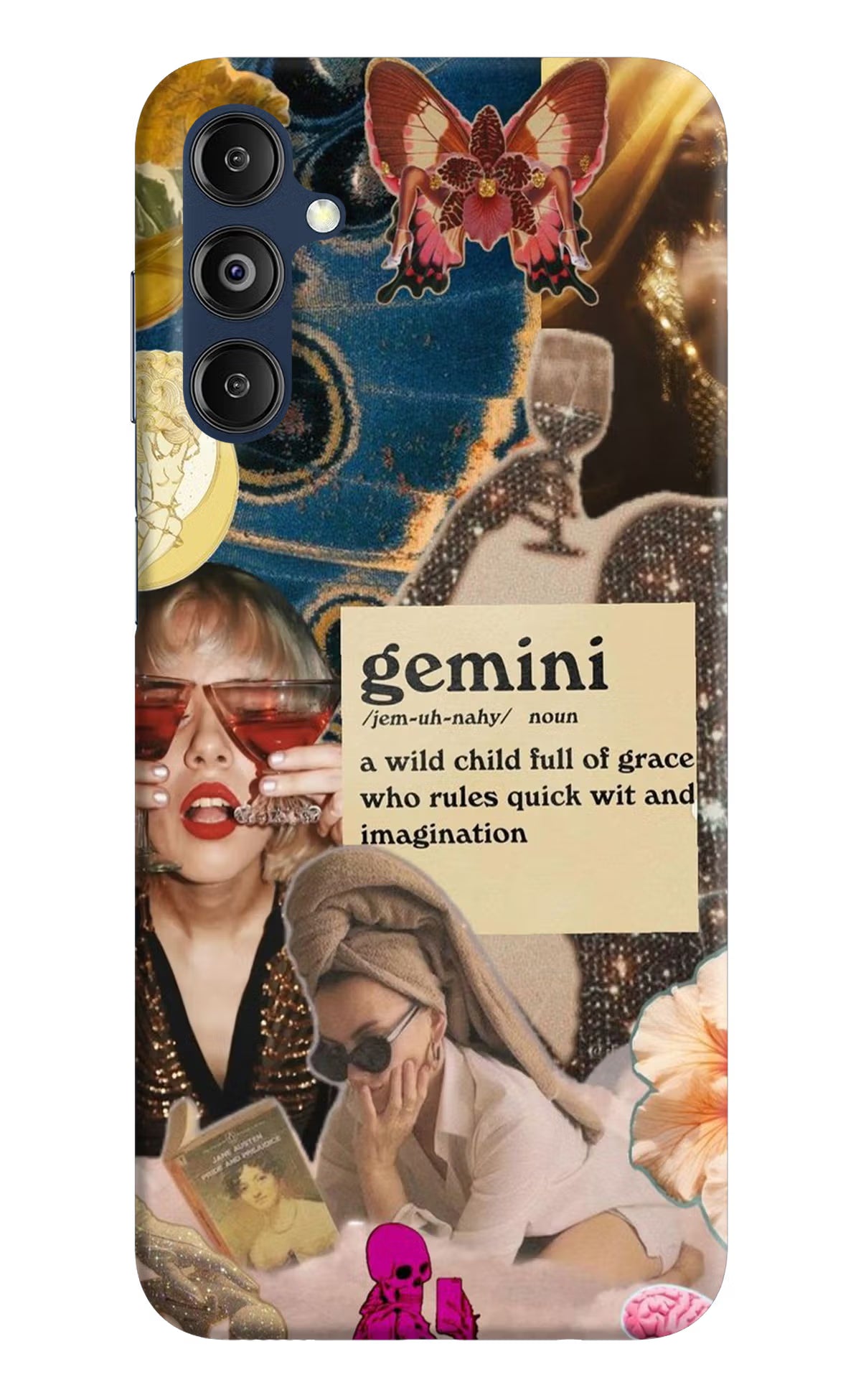 Gemini Zodiac Samsung M14 Hard Case Back Cover by Casekaro