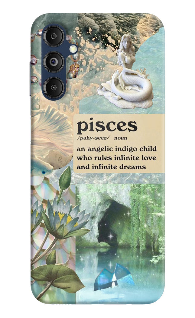 Pisces Zodiac Samsung M14 4G Hard Case Back Cover by Casekaro
