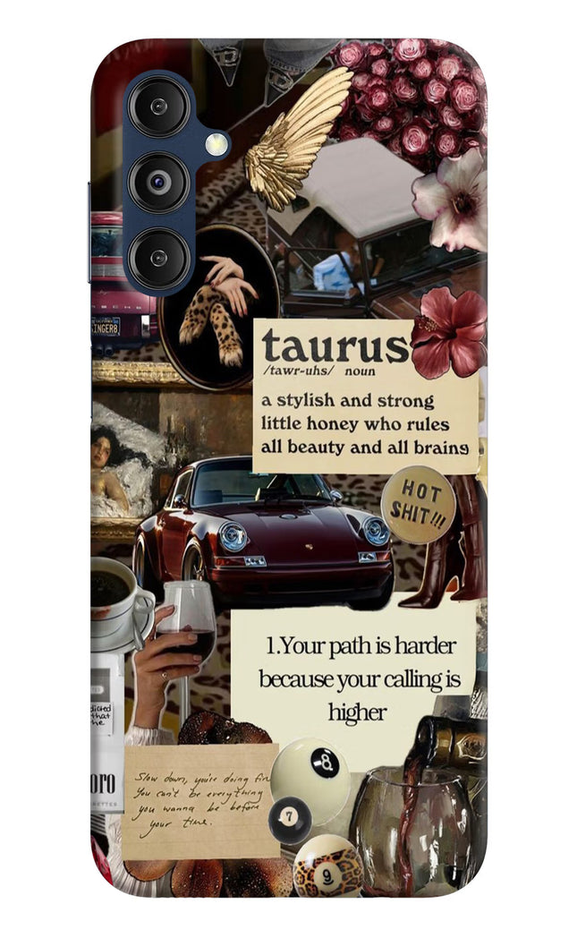 Taurus Zodiac Samsung M14 4G Hard Case Back Cover by Casekaro
