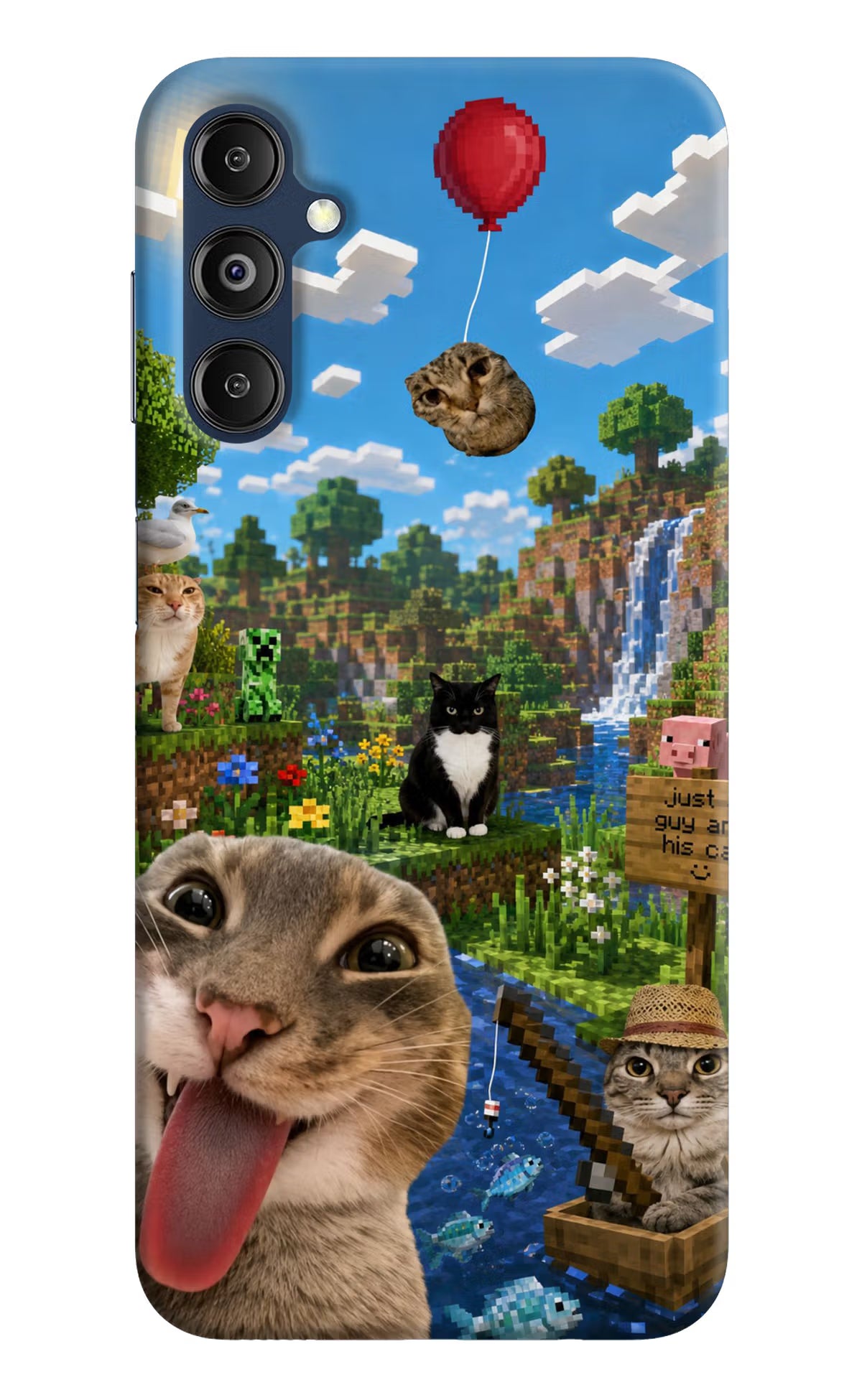 Minecraft Cat Chaos Samsung M14 4G Back Cover