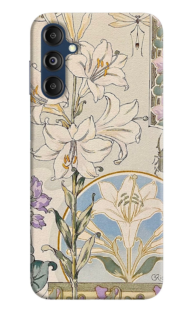 White Lily Samsung M14 4G Hard Case Back Cover by Casekaro