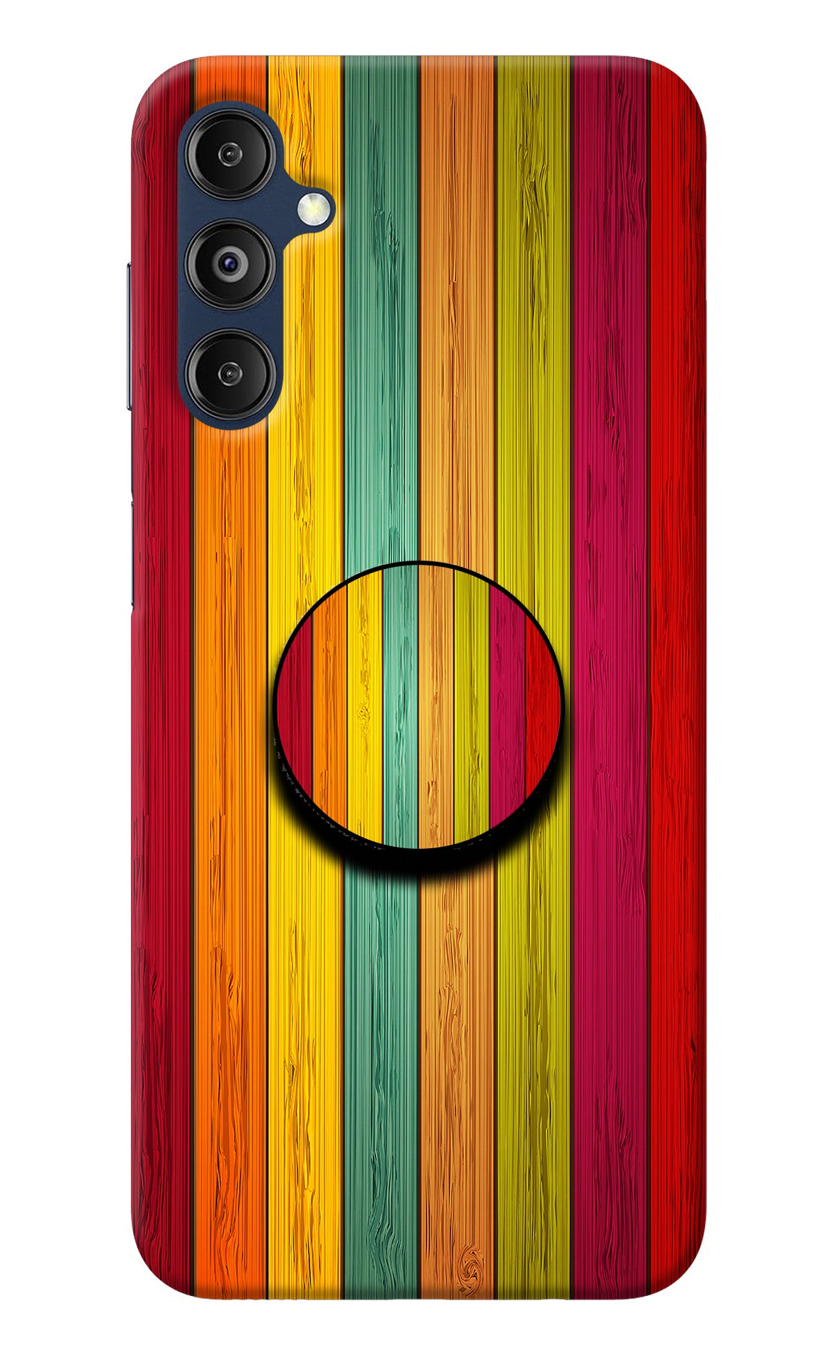 Multicolor Wooden Samsung M14 Pop Case