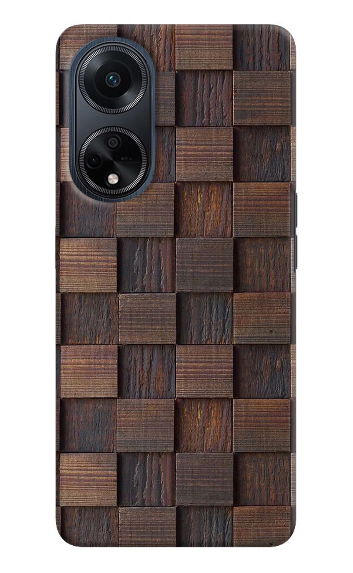 Wooden Cube Design Oppo F23 Hard Case Back Cover by Casekaro
