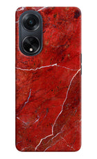 Red Marble Design Oppo F23 Hard Case Back Cover by Casekaro