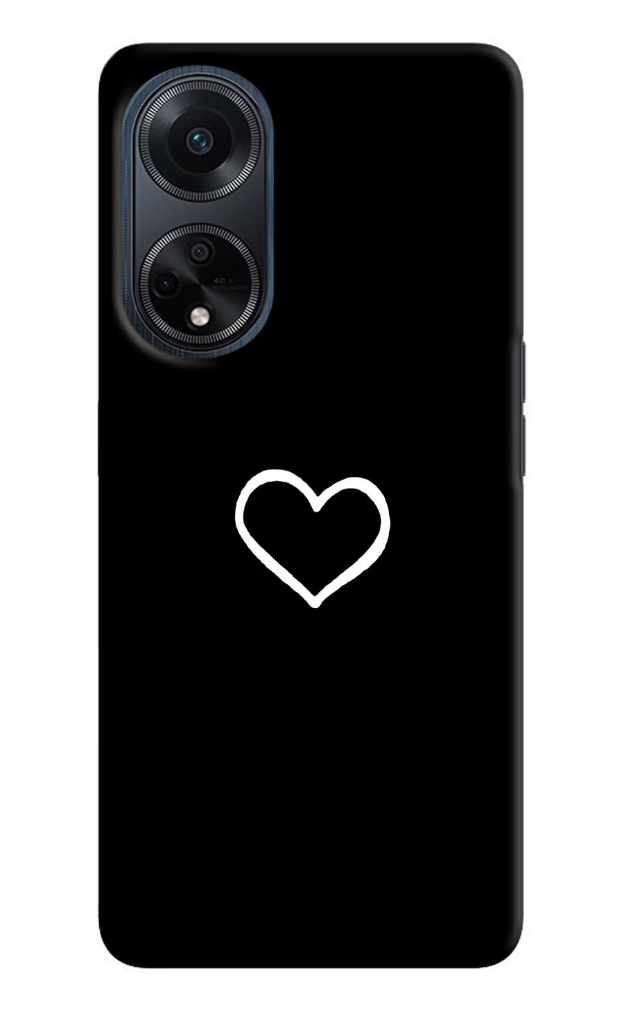 Heart Oppo F23 Back Cover, Hard case