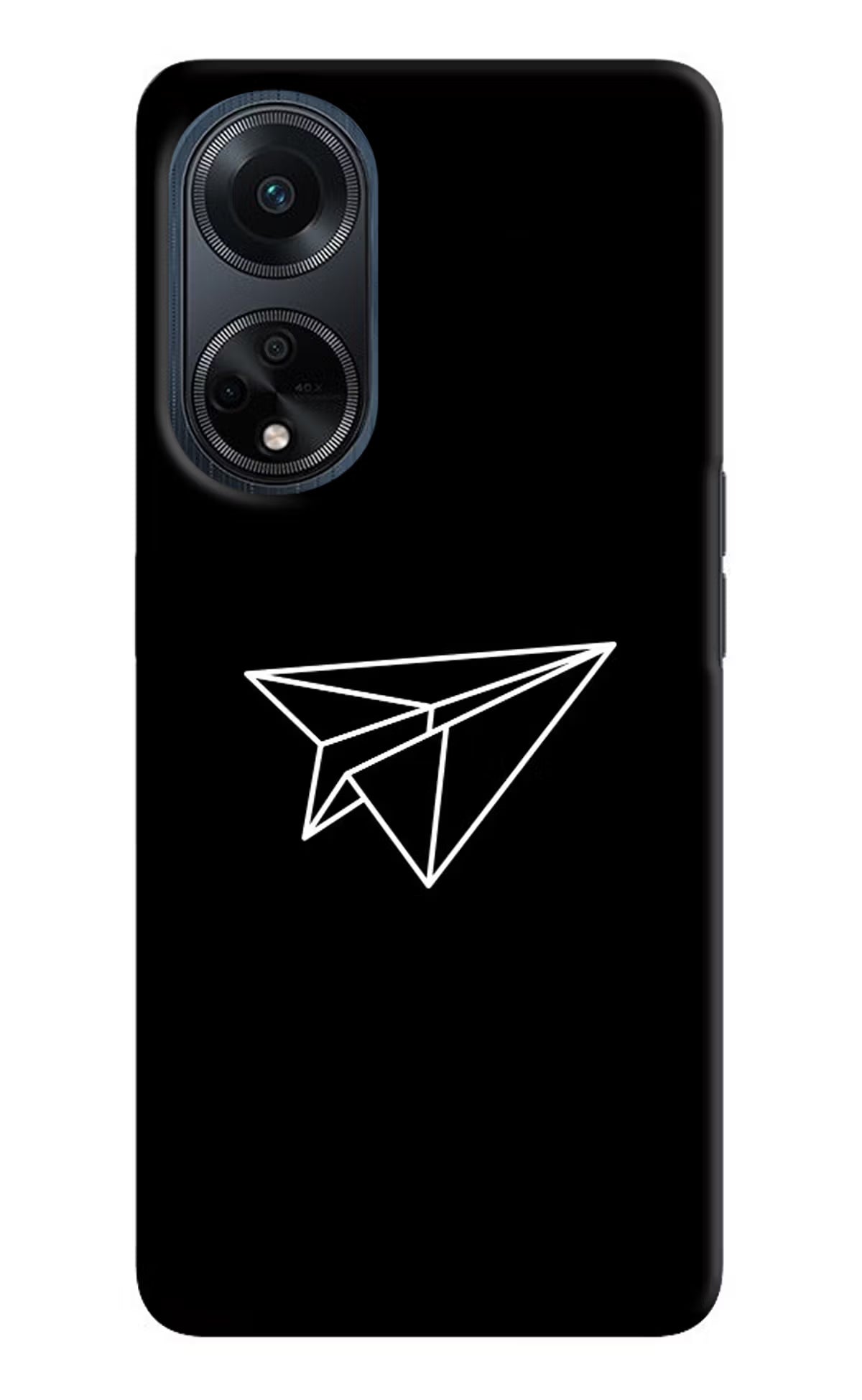 Paper Plane White Oppo F23 Hard Case Back Cover by Casekaro
