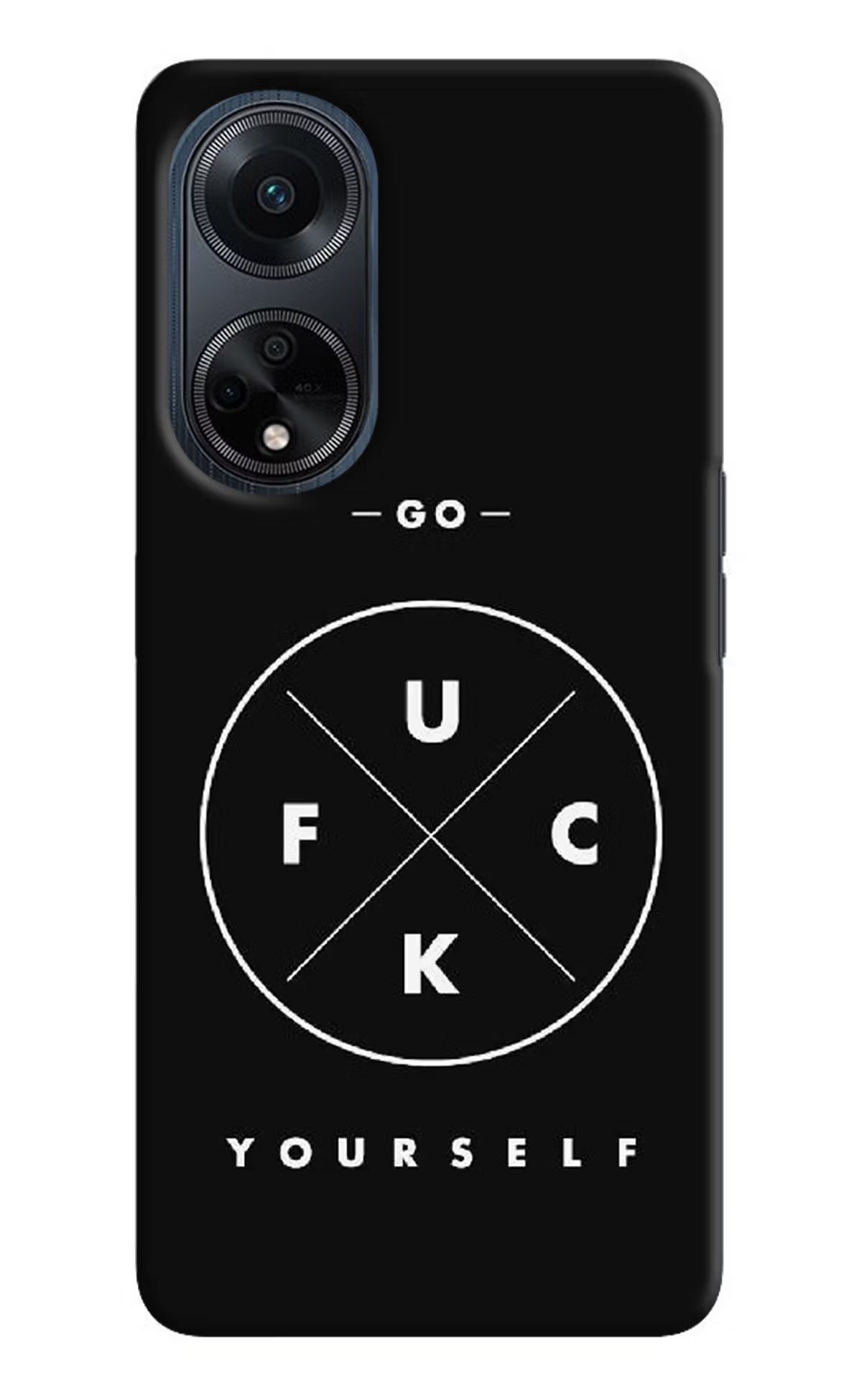 Go Fuck Yourself Oppo F23 Hard Case Back Cover by Casekaro