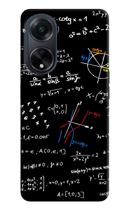 Mathematics Formula Oppo F23 Hard Case Back Cover by Casekaro