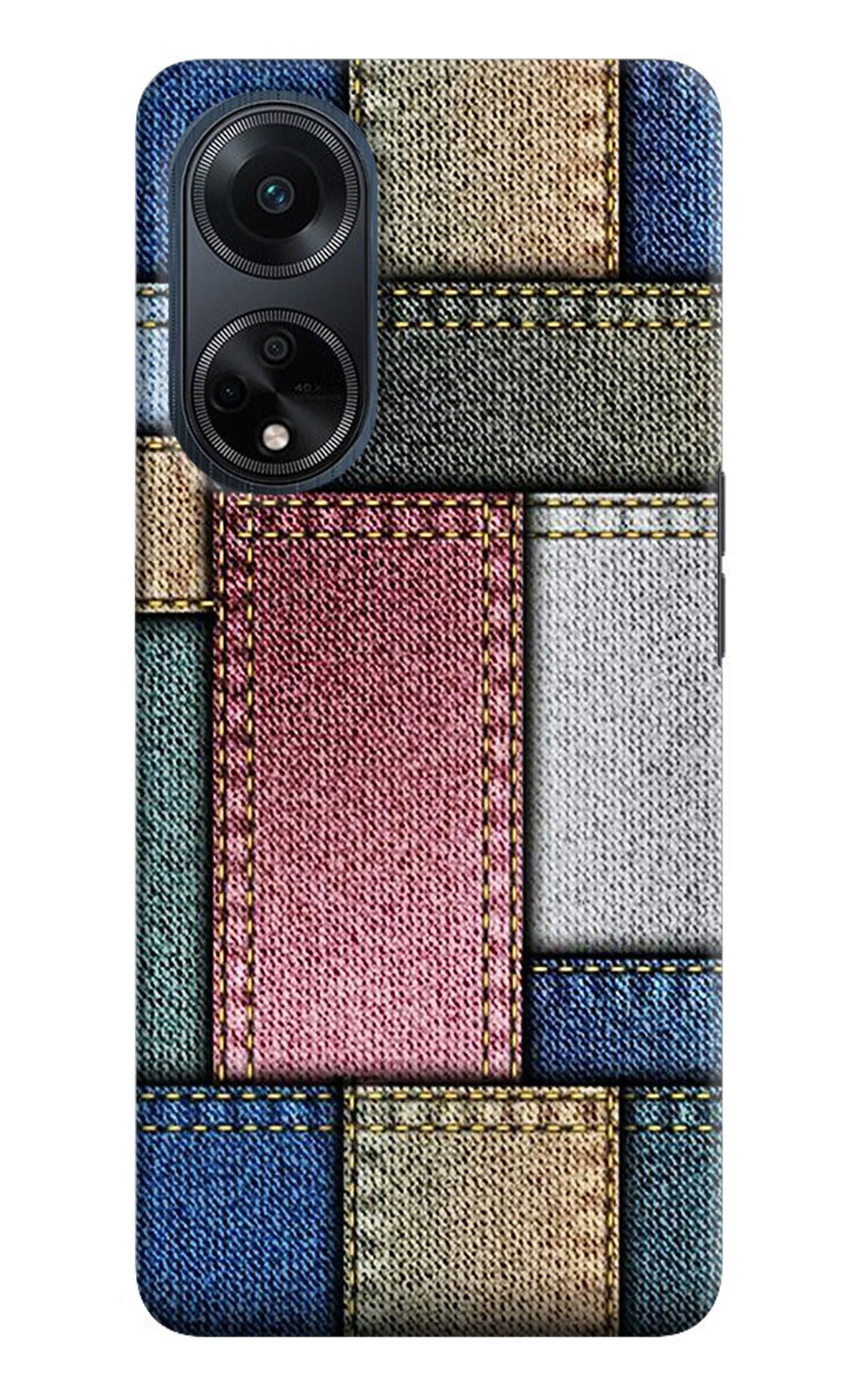 Multicolor Jeans Oppo F23 Hard Case Back Cover by Casekaro