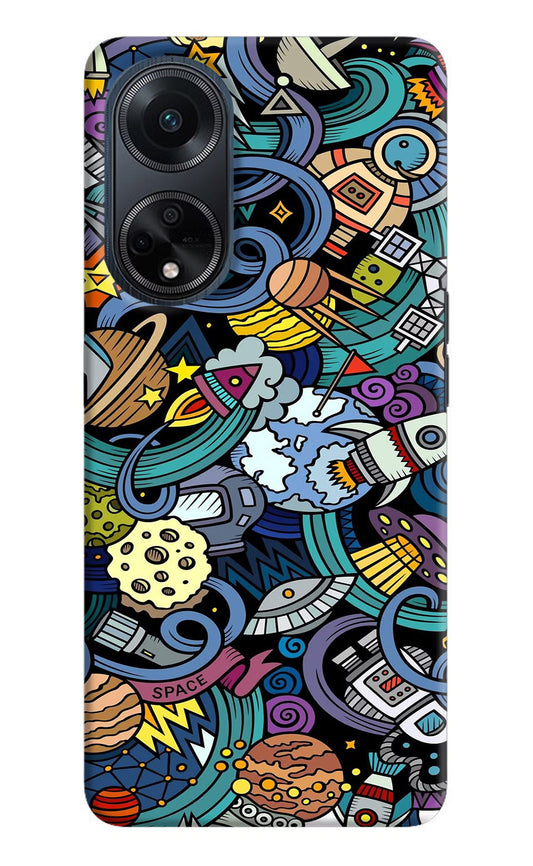 Space Abstract Oppo F23 Hard Case Back Cover by Casekaro