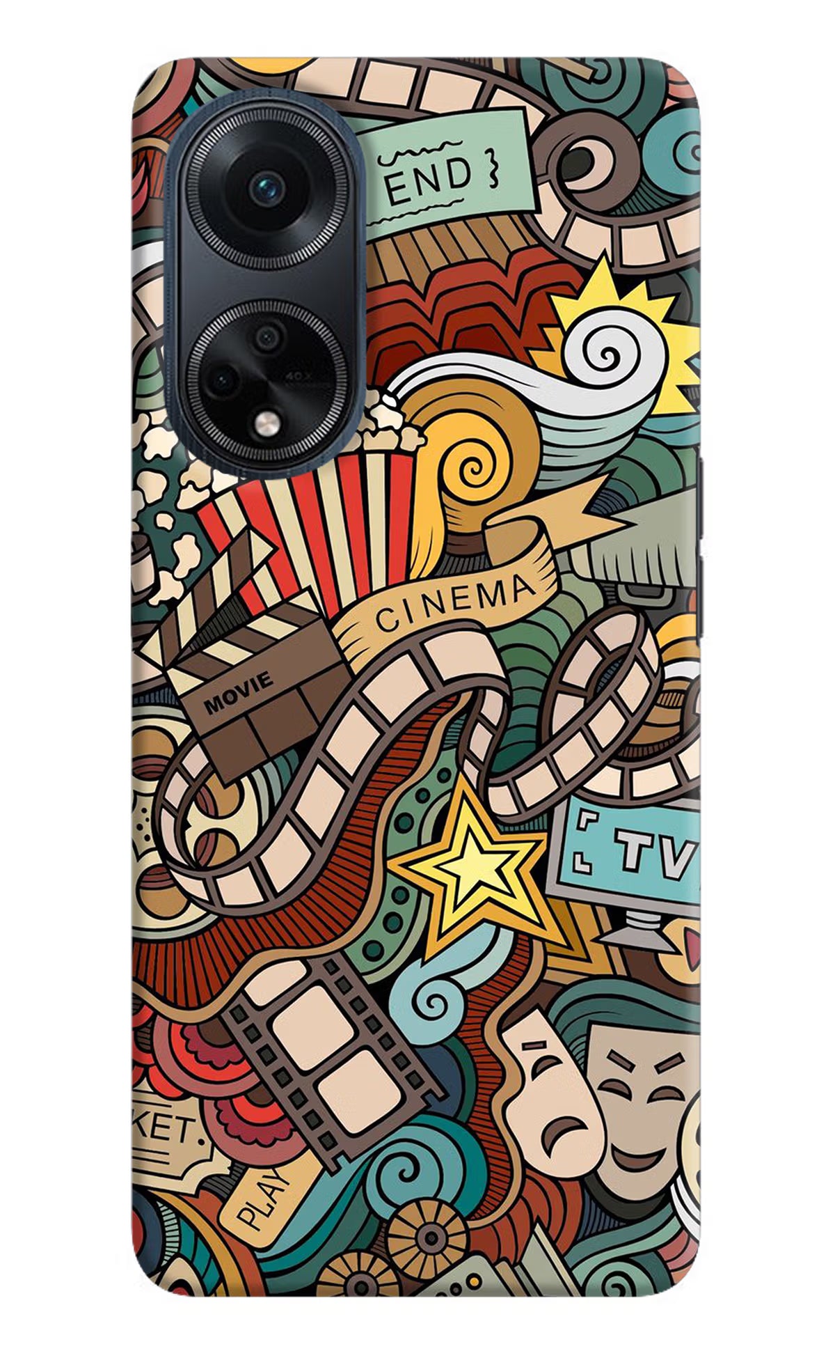 Cinema Abstract Oppo F23 Hard Case Back Cover by Casekaro