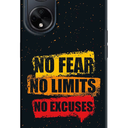 No Fear No Limits No Excuse Oppo F23 Hard Case Back Cover by Casekaro