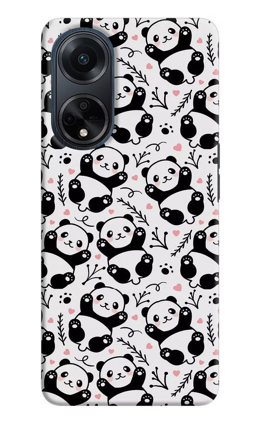 Cute Panda Oppo F23 Hard Case Back Cover by Casekaro