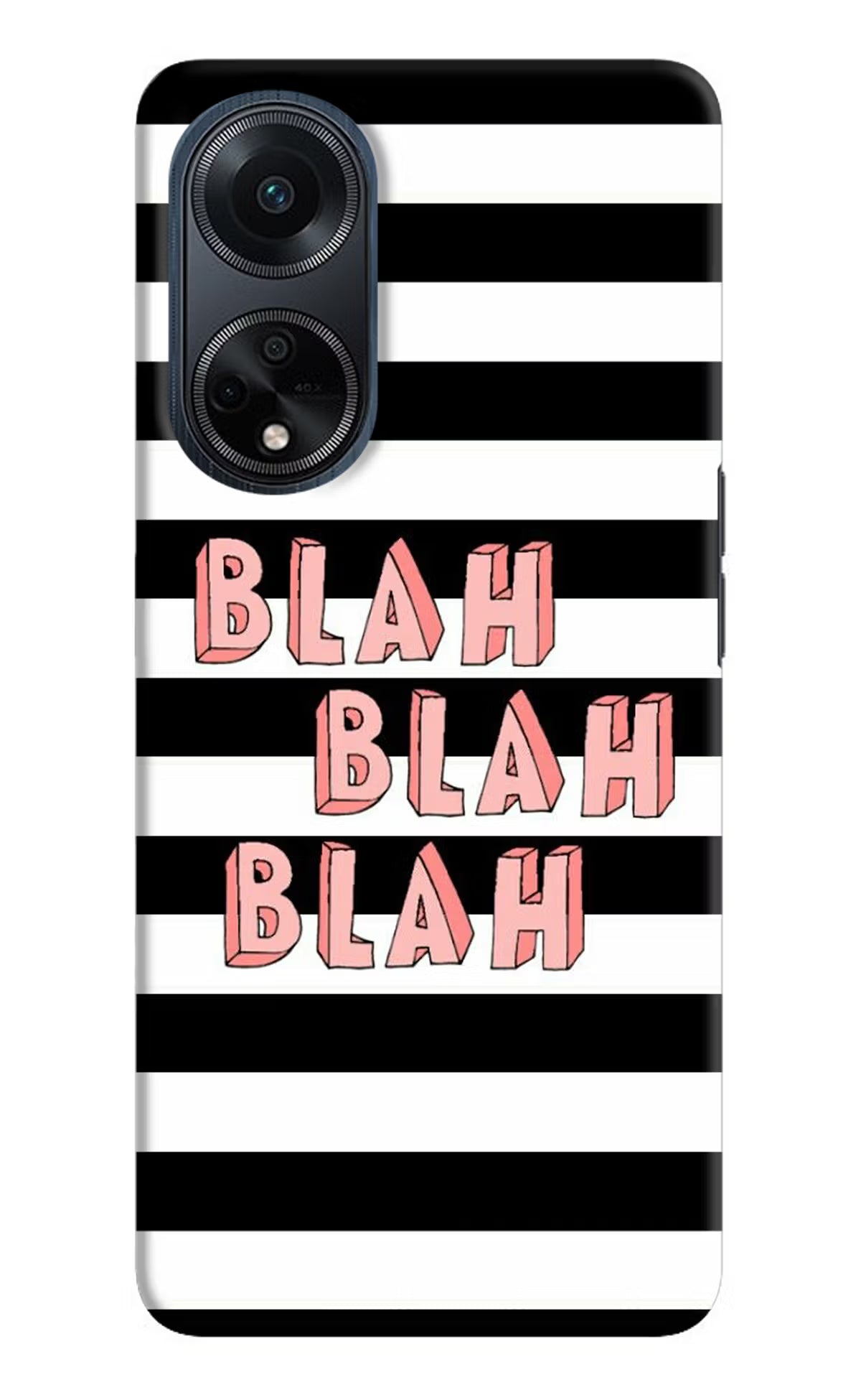 Blah Blah Blah Oppo F23 Hard Case Back Cover by Casekaro