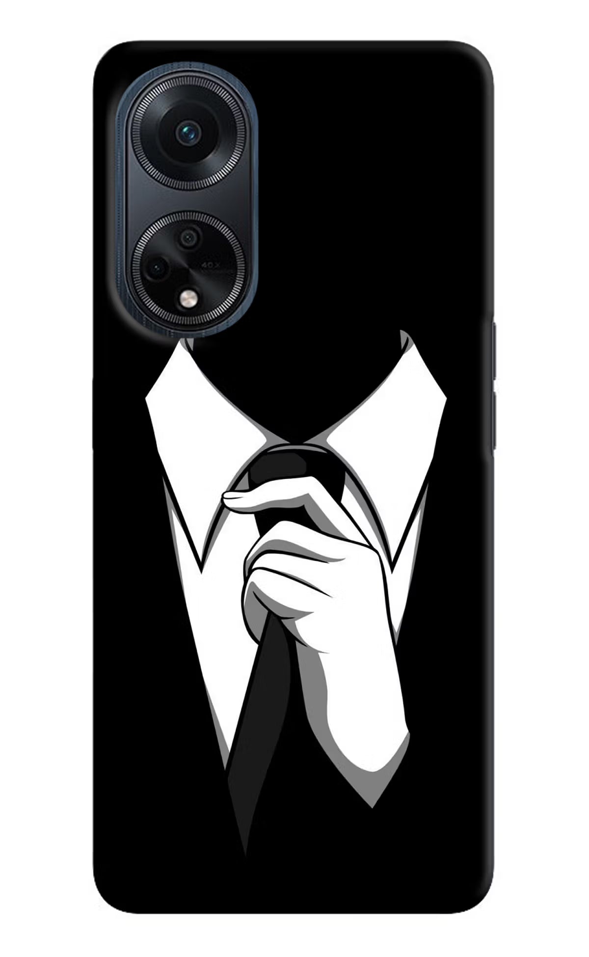 Black Tie Oppo F23 Hard Case Back Cover by Casekaro
