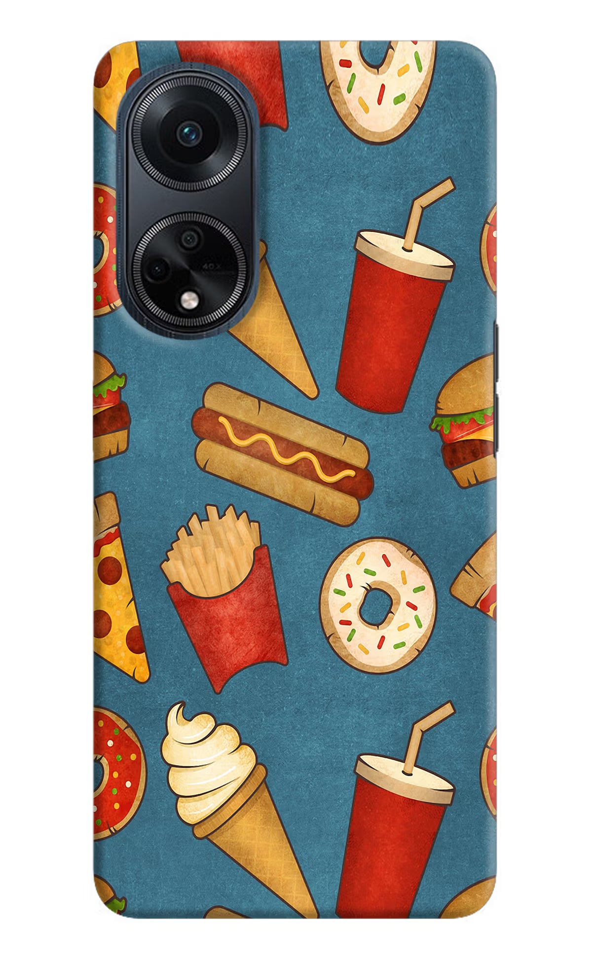Foodie Oppo F23 Hard Case Back Cover by Casekaro