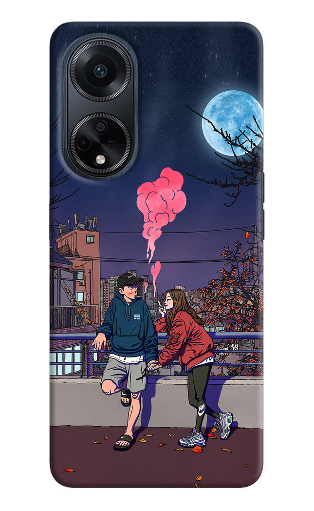 Chilling Couple Oppo F23 Hard Case Back Cover by Casekaro