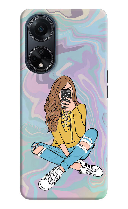 Selfie Girl Oppo F23 Hard Case Back Cover by Casekaro