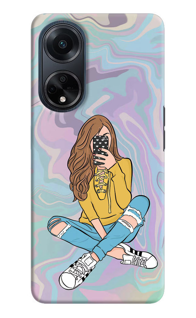 Selfie Girl Oppo F23 Hard Case Back Cover by Casekaro