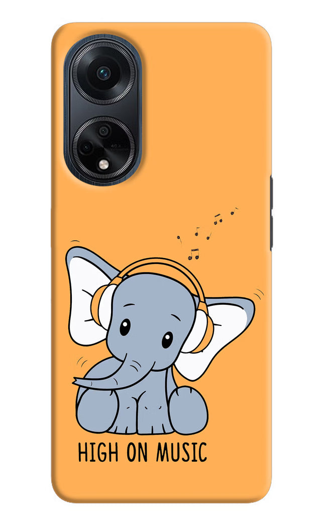 High On Music Oppo F23 Hard Case Back Cover by Casekaro