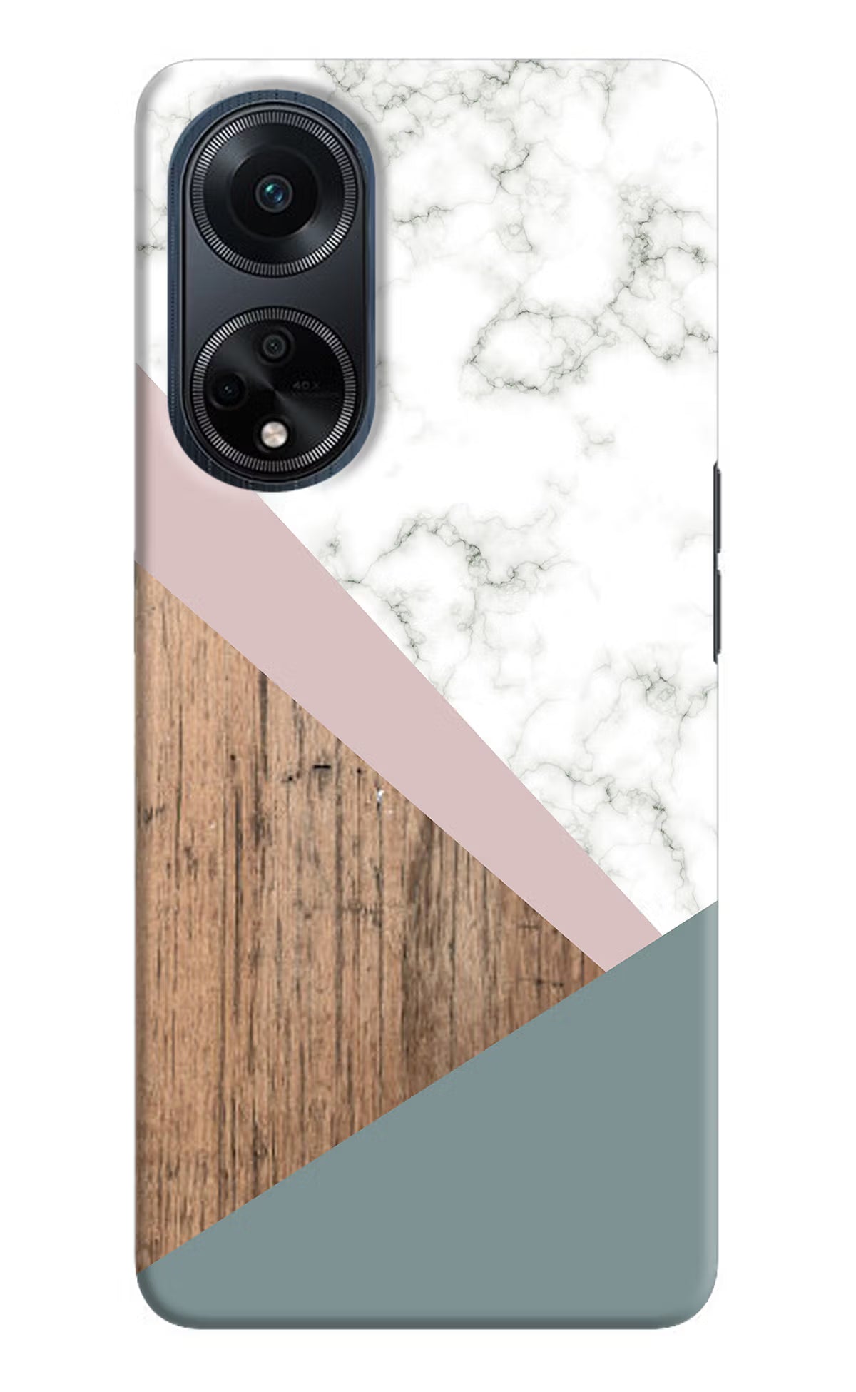 Marble wood Abstract Oppo F23 Hard Case Back Cover by Casekaro