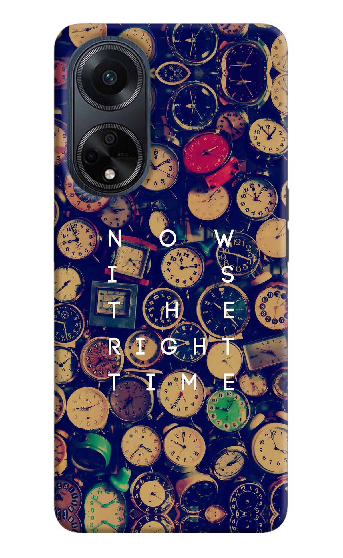 Now is the Right Time Quote Oppo F23 Hard Case Back Cover by Casekaro