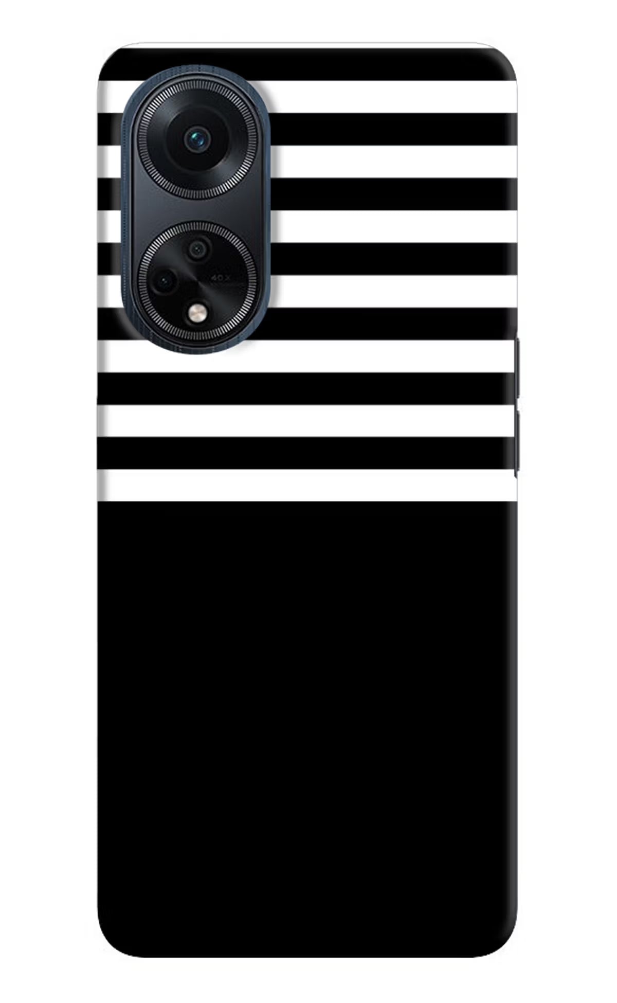 Black and White Print Oppo F23 Hard Case Back Cover by Casekaro