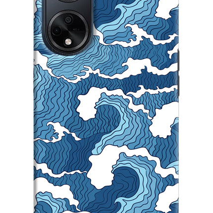 Blue Waves Oppo F23 Hard Case Back Cover by Casekaro