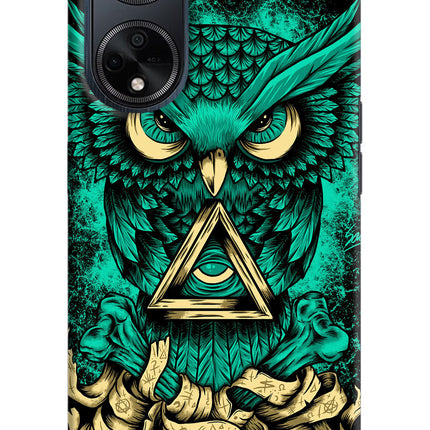 Green Owl Oppo F23 Hard Case Back Cover by Casekaro