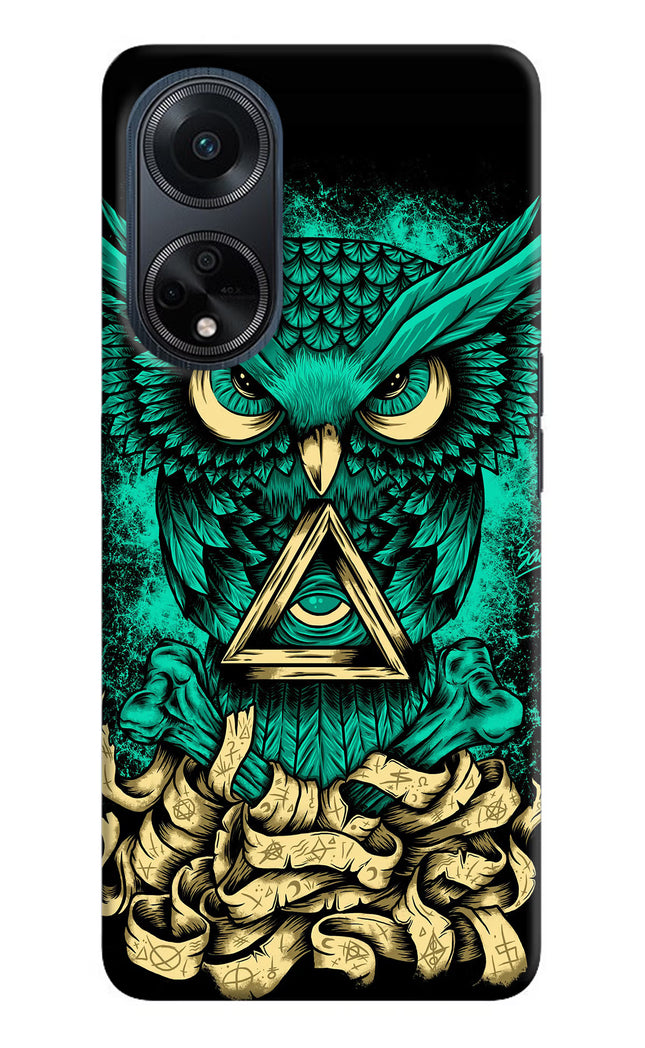 Green Owl Oppo F23 Hard Case Back Cover by Casekaro