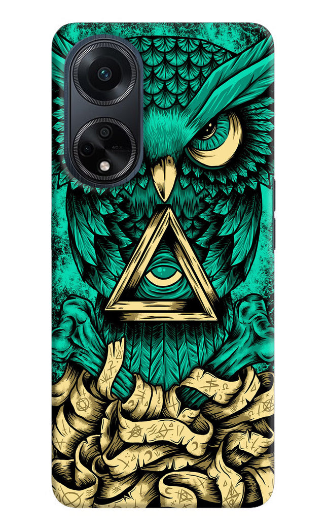 Green Owl Oppo F23 Hard Case Back Cover by Casekaro