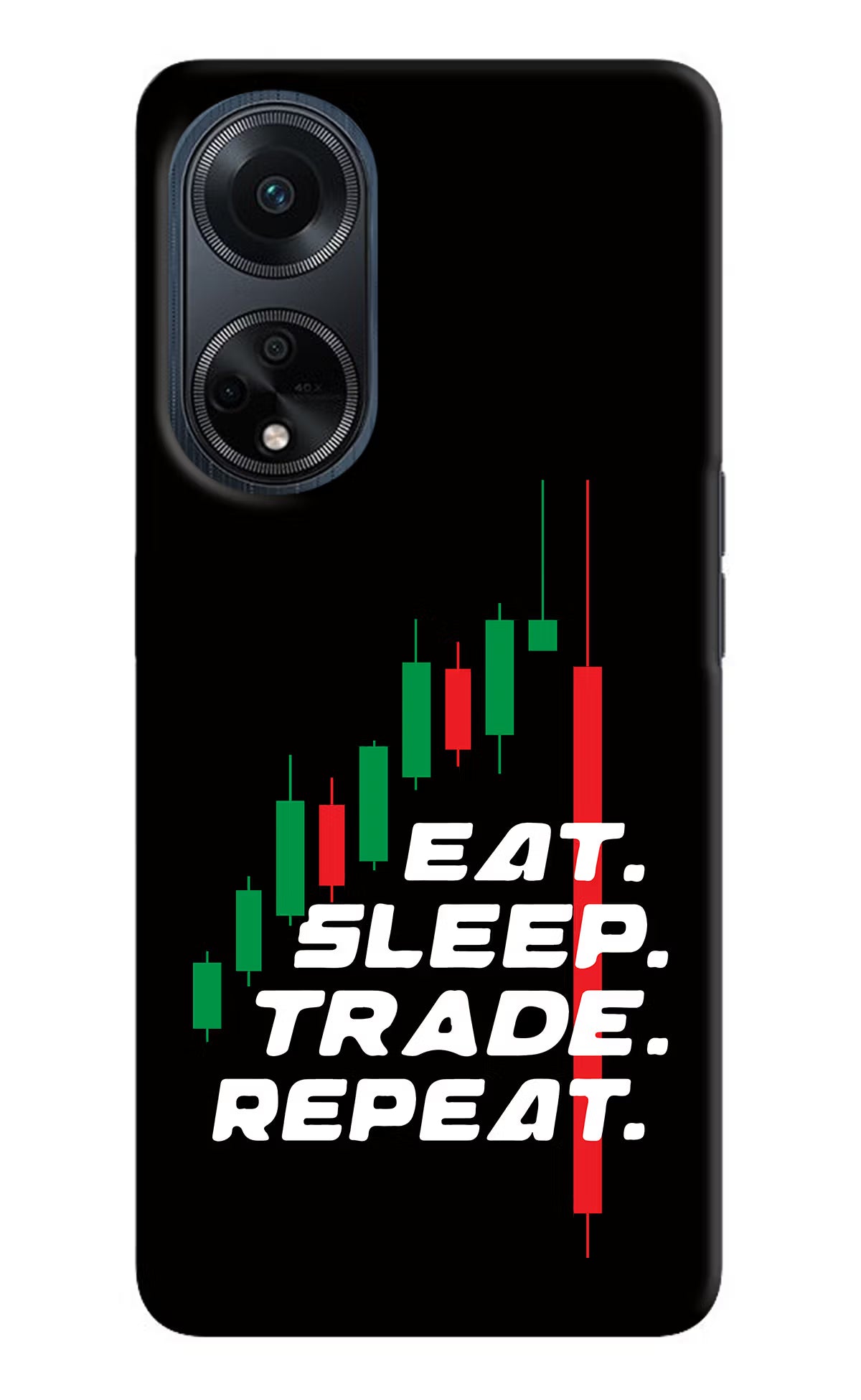 Eat Sleep Trade Repeat Oppo F23 Hard Case Back Cover by Casekaro