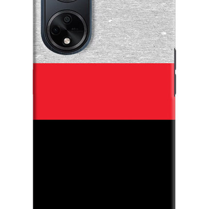 Tri Color Pattern Oppo F23 Hard Case Back Cover by Casekaro