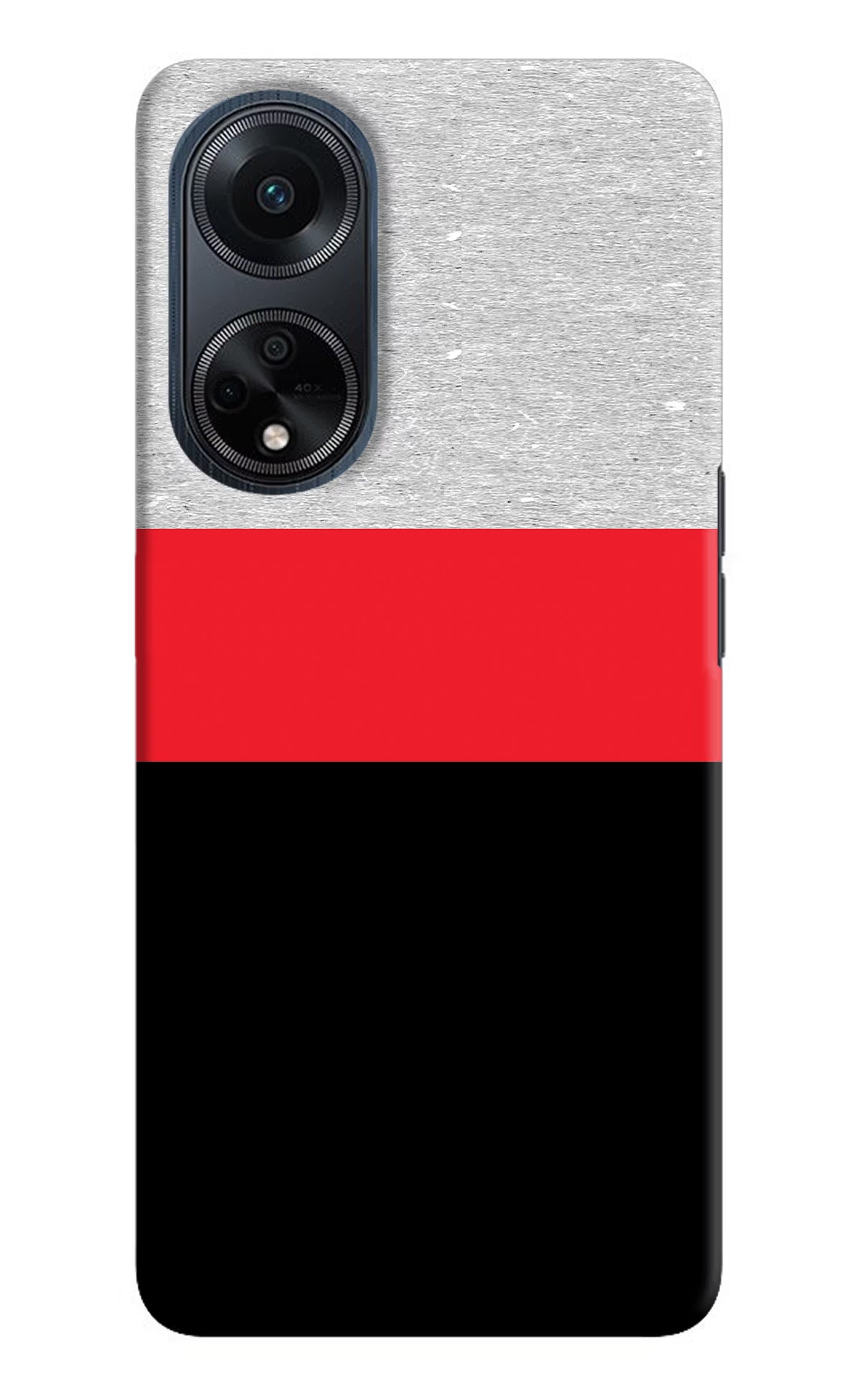 Tri Color Pattern Oppo F23 Hard Case Back Cover by Casekaro