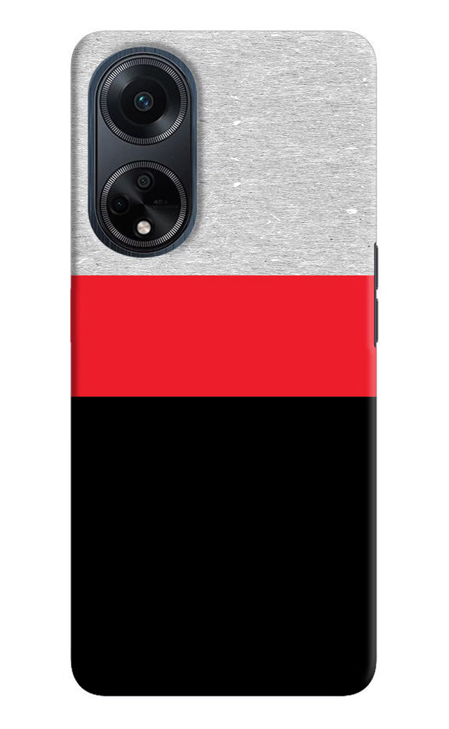 Tri Color Pattern Oppo F23 Hard Case Back Cover by Casekaro