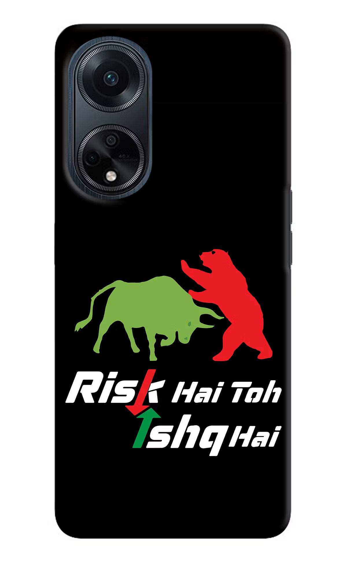 Risk Hai Toh Ishq Hai Oppo F23 Hard Case Back Cover by Casekaro
