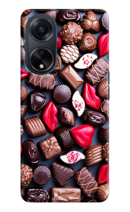 Chocolates Oppo F23 Hard Case Back Cover by Casekaro
