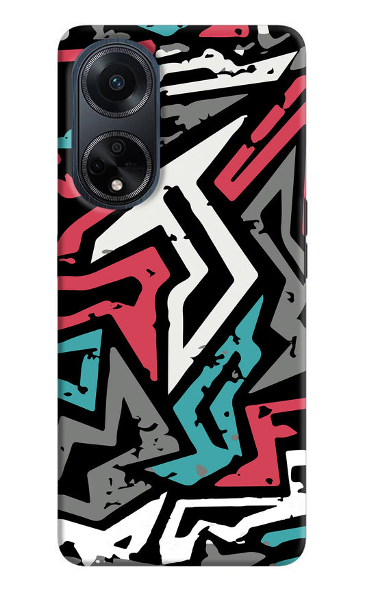 Geometric Graffiti Oppo F23 Hard Case Back Cover by Casekaro