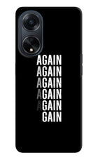 Again Again Gain Oppo F23 Hard Case Back Cover by Casekaro