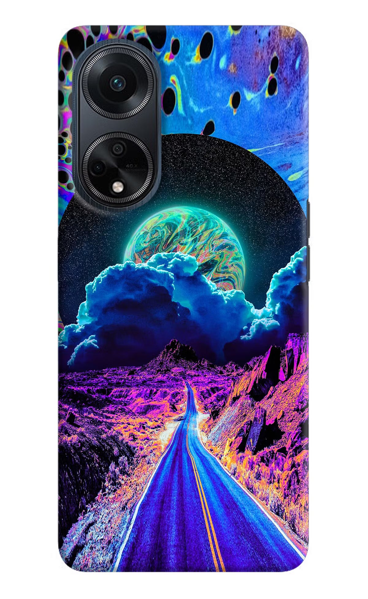 Psychedelic Painting Oppo F23 Hard Case Back Cover by Casekaro