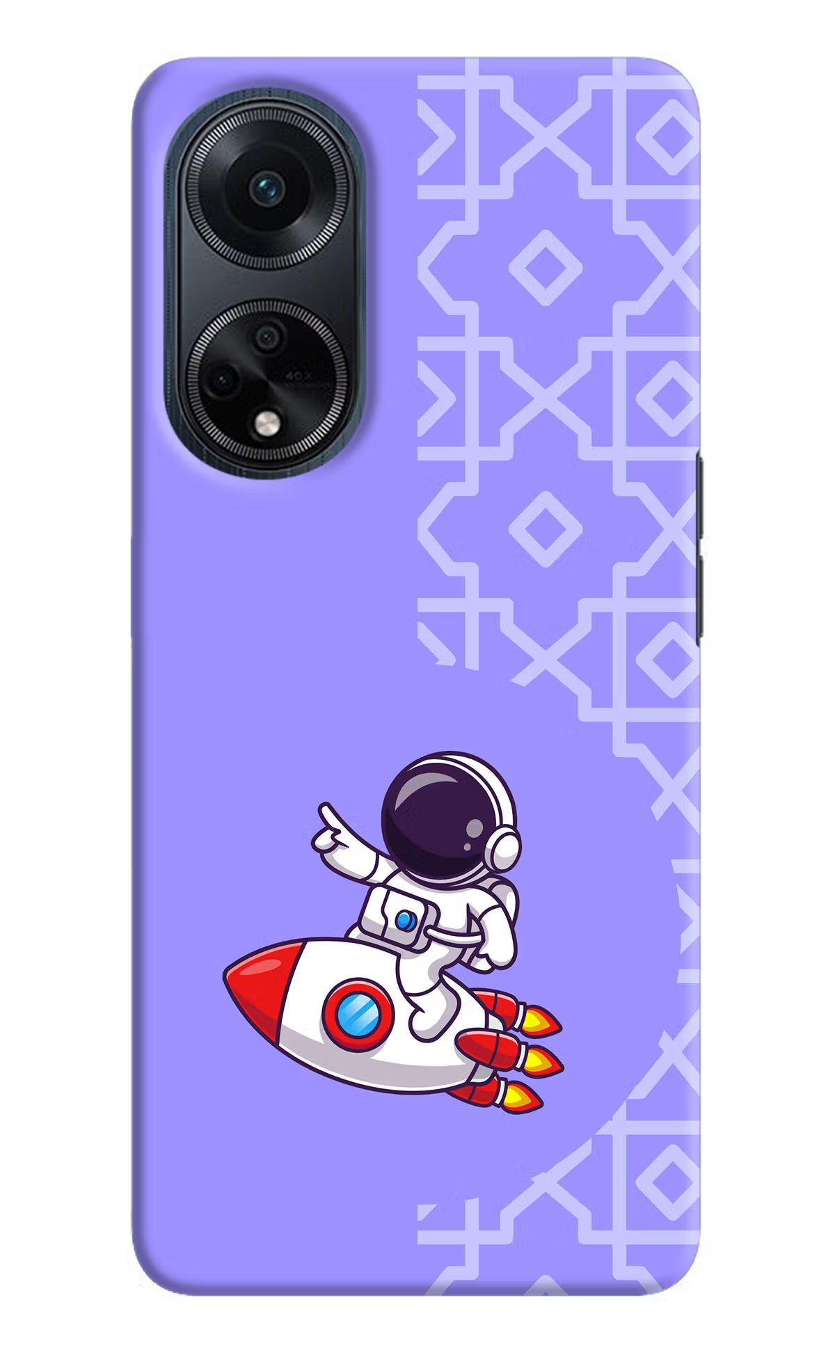 Cute Astronaut Oppo F23 Hard Case Back Cover by Casekaro