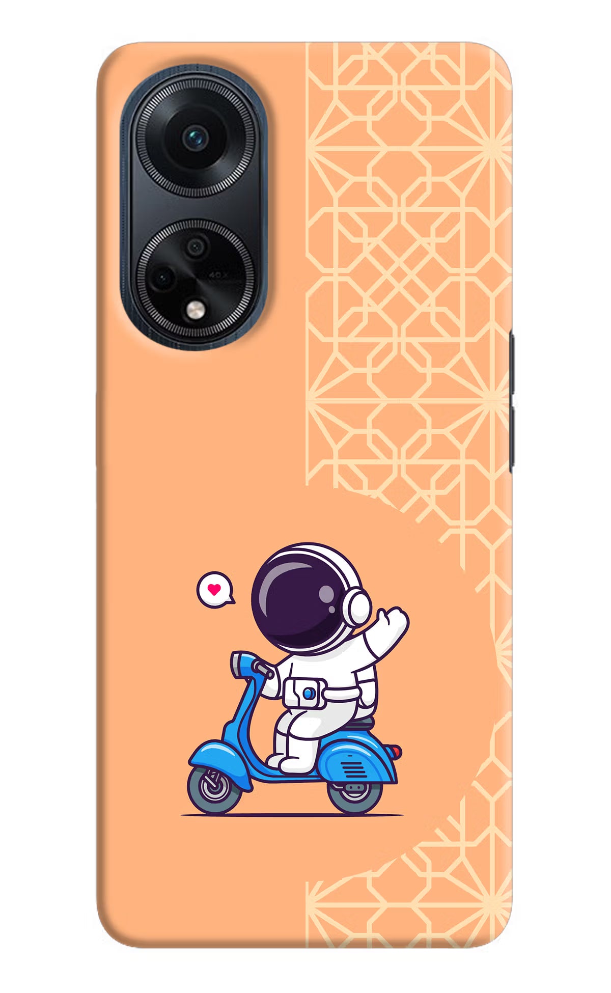 Cute Astronaut Riding Oppo F23 Hard Case Back Cover by Casekaro