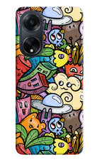 Veggie Doodle Oppo F23 Hard Case Back Cover by Casekaro