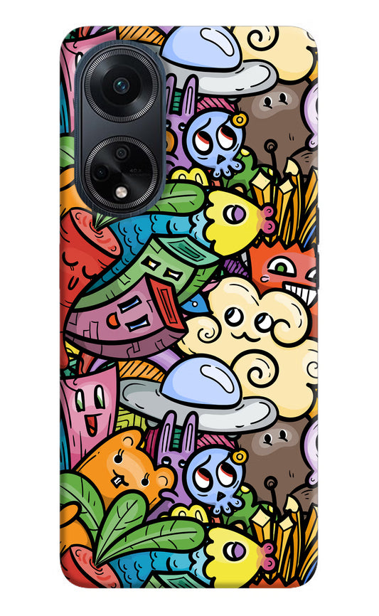 Veggie Doodle Oppo F23 Hard Case Back Cover by Casekaro