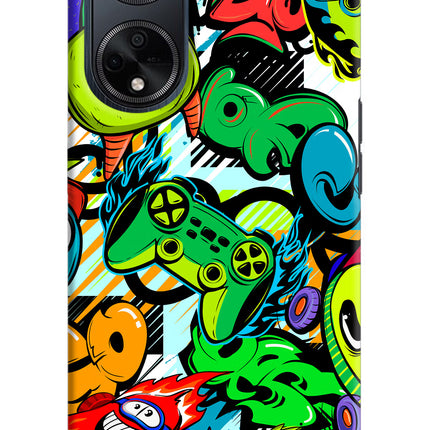 Game Doodle Oppo F23 Hard Case Back Cover by Casekaro