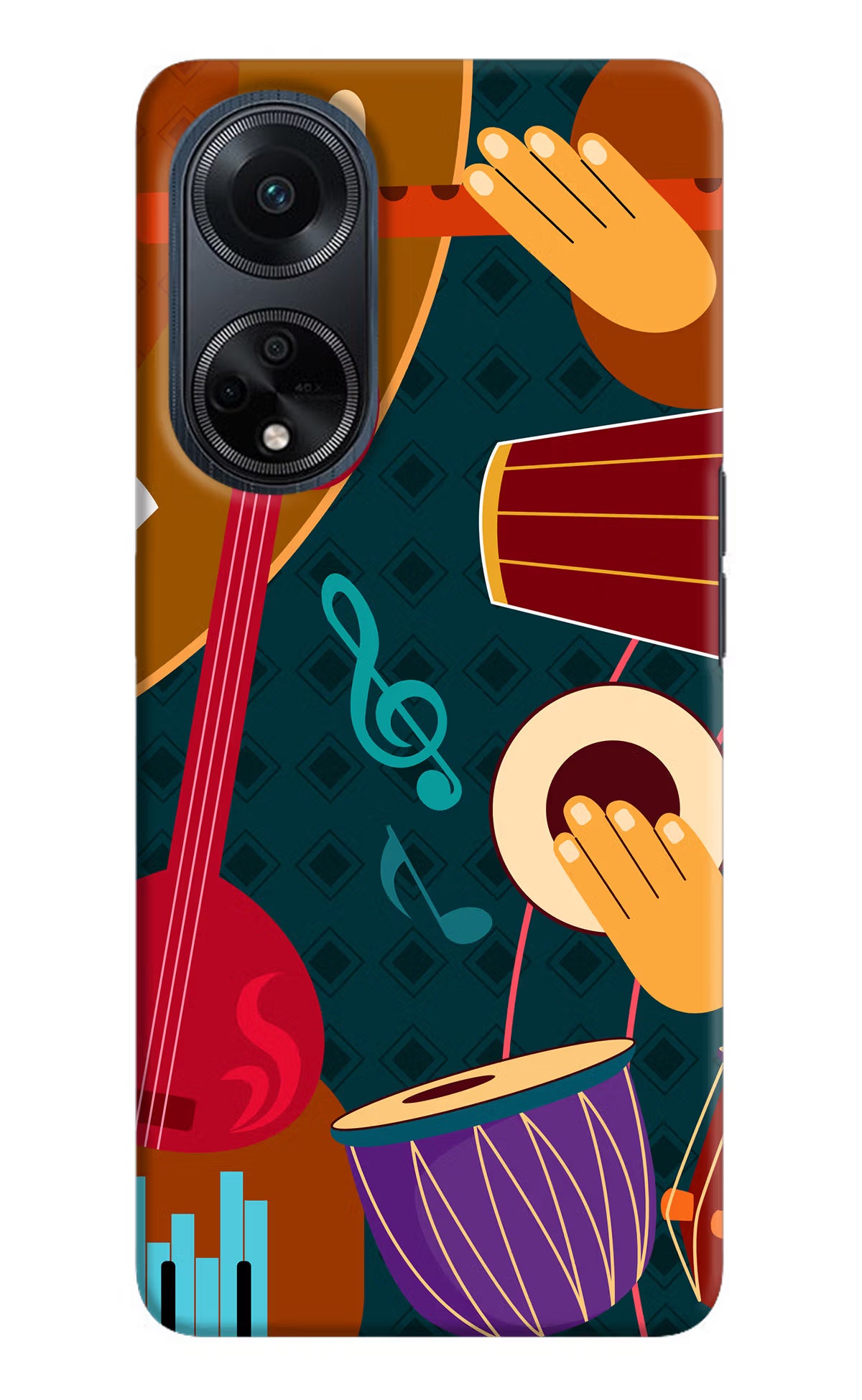 Music Instrument Oppo F23 Hard Case Back Cover by Casekaro