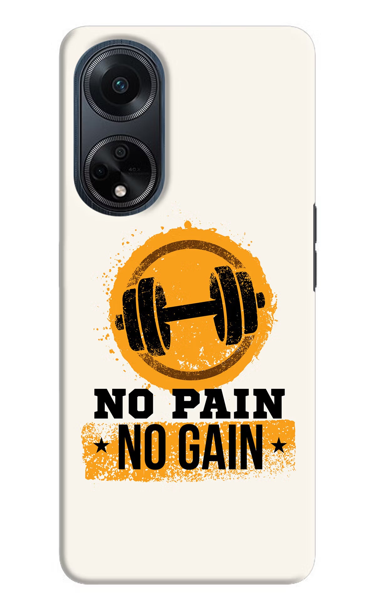 No Pain No Gain Oppo F23 Hard Case Back Cover by Casekaro