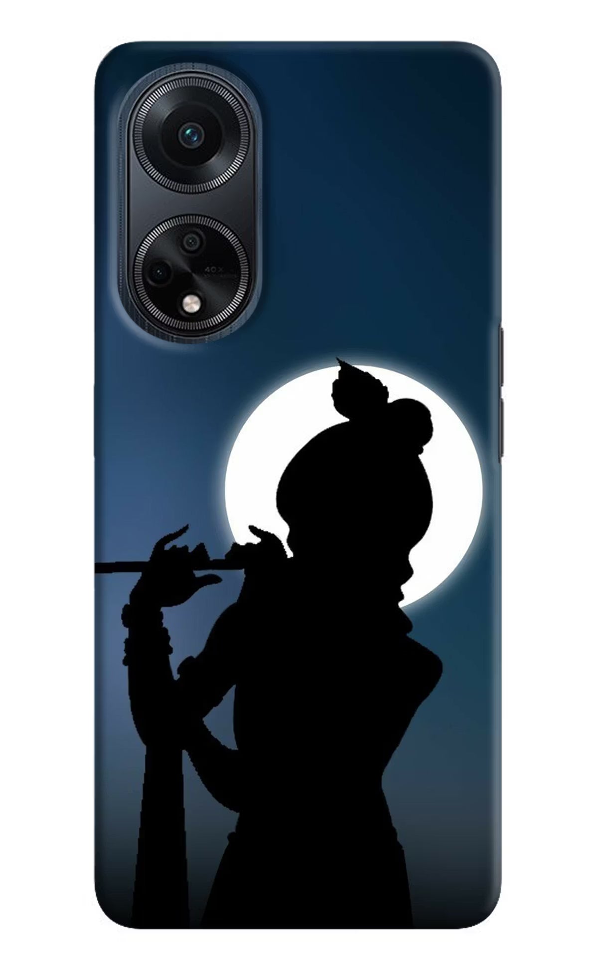 Shri Krishna Silhouette Oppo F23 Hard Case Back Cover by Casekaro