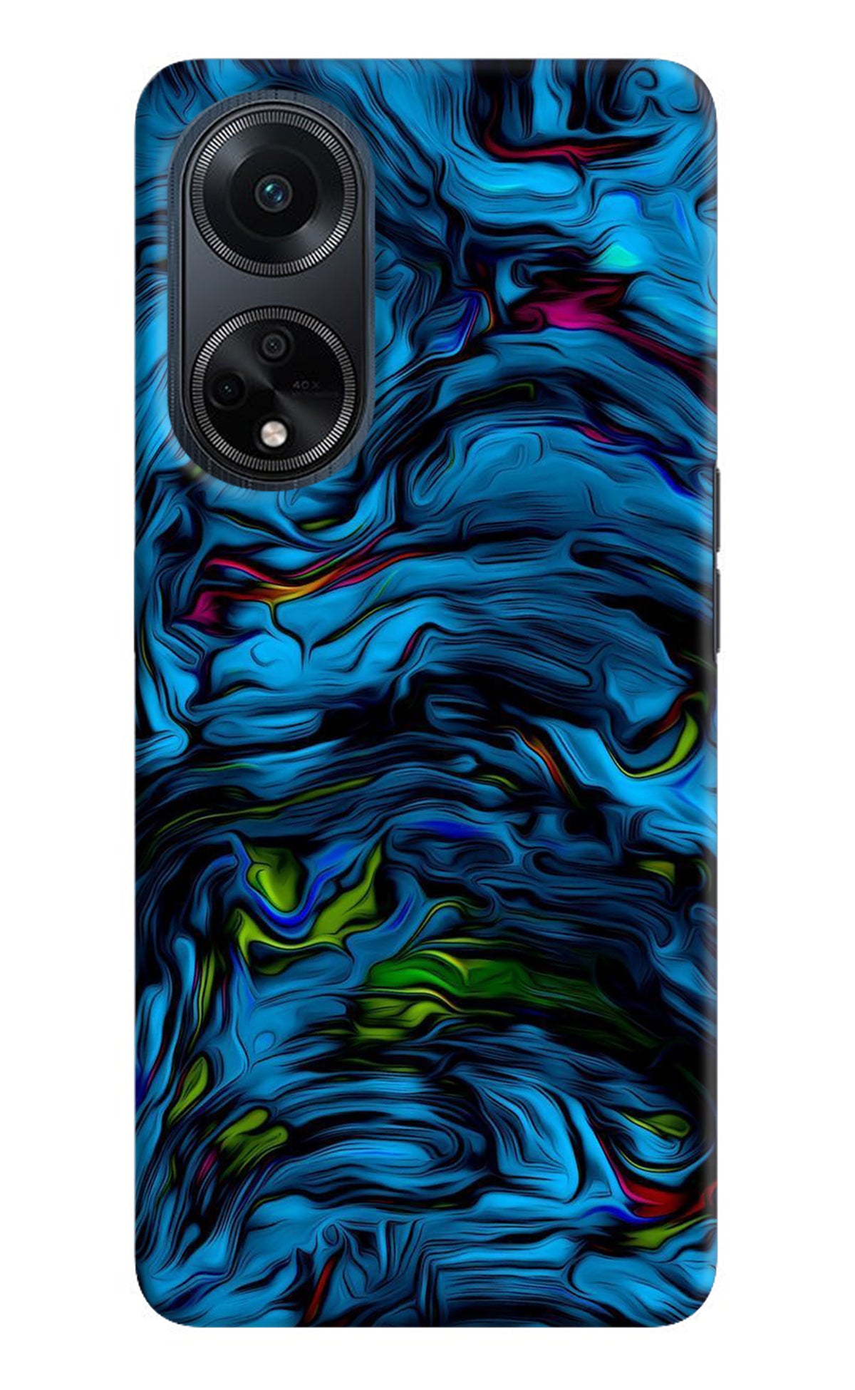 Dark Blue Abstract Oppo F23 Back Cover